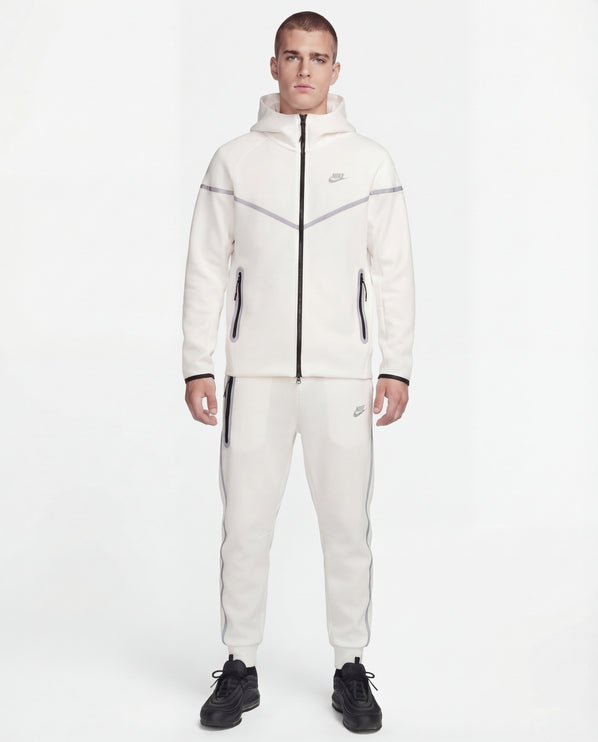 Nike Tech Fleece White Reflective Full Zip Windrunner Tracksuit