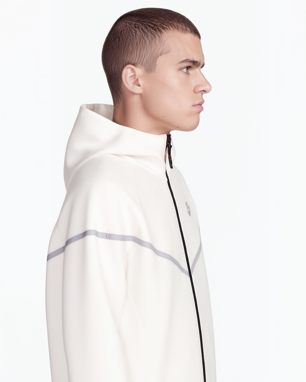 Nike Tech Fleece White Reflective Full Zip Windrunner Tracksuit
