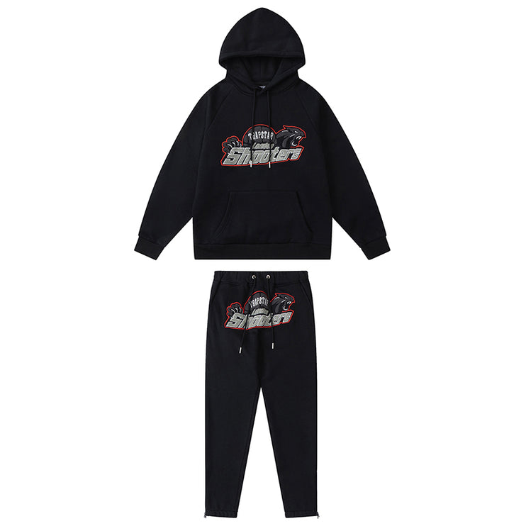 Trapstar Shooters Tracksuit Black and Red