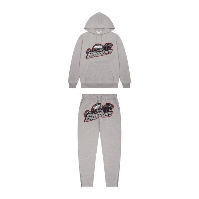 Trapstar Shooters Tracksuit Grey and Red